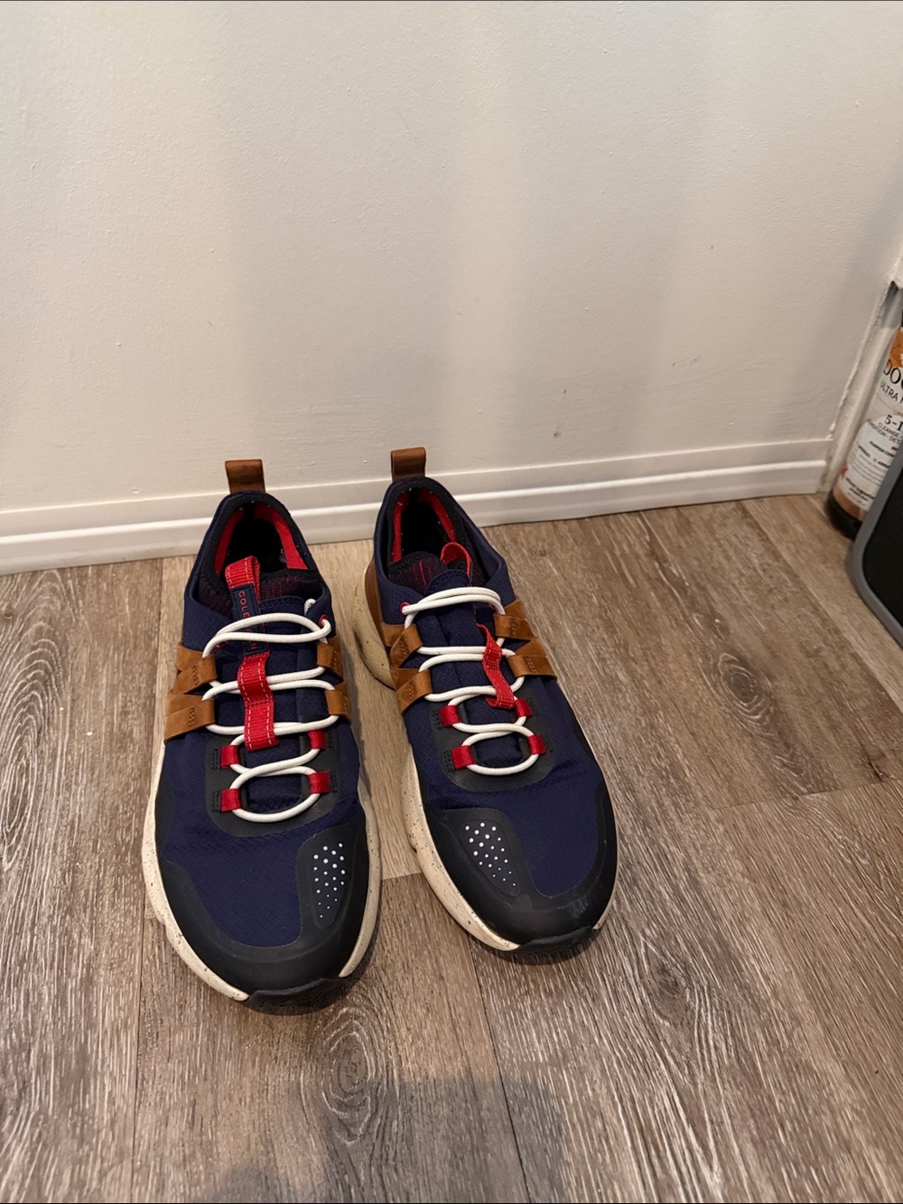 Cole Haan Navy Sneakers with Red and Tan Accents